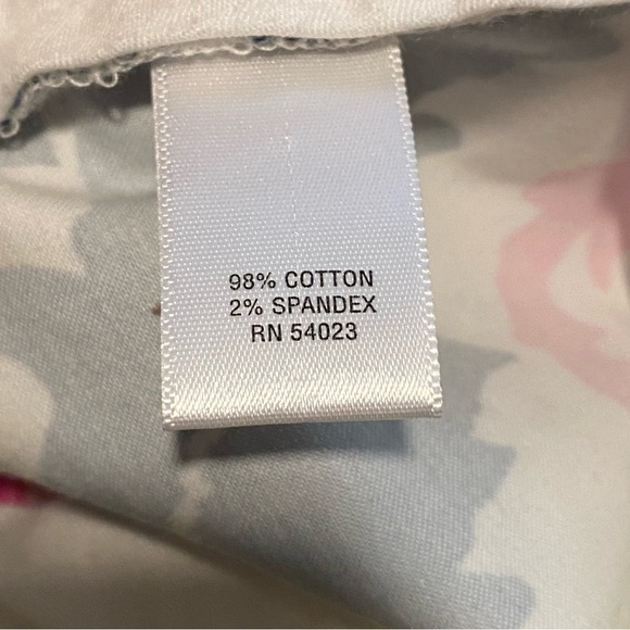 Banana Republic Lime, Pink, Navy, White Floral Print Shorts Cotton Spandex 6P - Picture 9 of 11